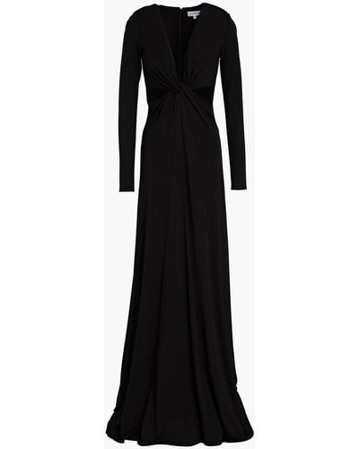 Halston Andie Twisted Jersey Gown - Black