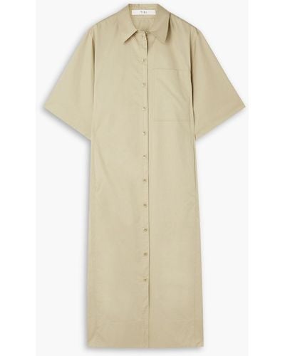 Tibi Cotton-poplin Shirt Dress - Natural