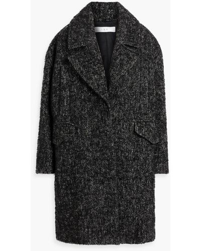 IRO Cares Brushed Tweed Coat - Black