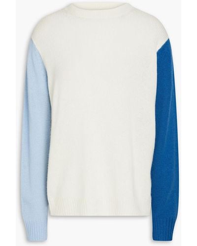 Chinti & Parker Color-block Wool And Cashmere-blend Sweater - Blue