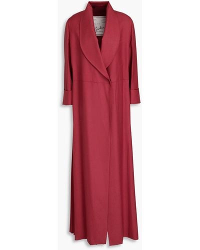 Giuliva Heritage Angelica Wool-blend Twill Coat - Red