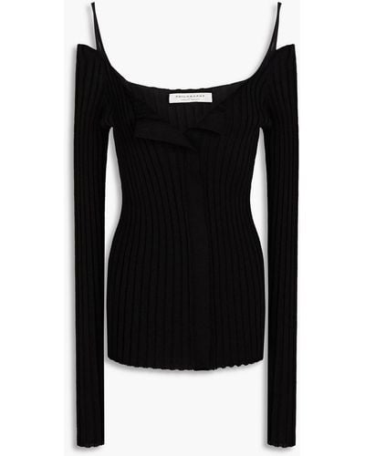 Philosophy Di Lorenzo Serafini Ribbed Wool-blend Sweater - Black