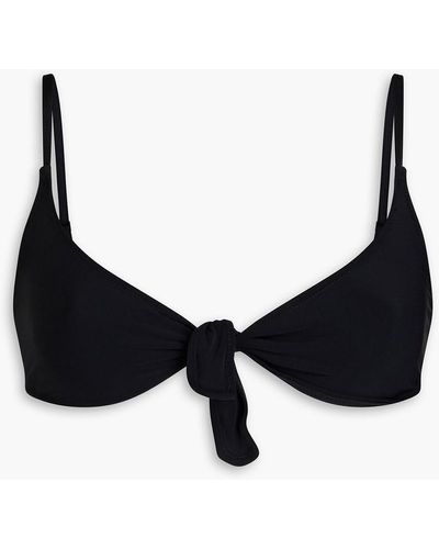 Totême Knotted Bikini Top - Black