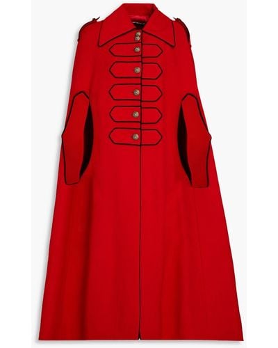 Dolce & Gabbana Wool-blend Twill Cape - Red