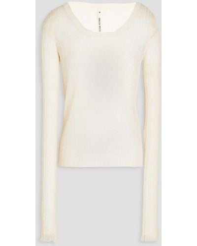 Petar Petrov Ribbed Linen And Silk-blend Top - White