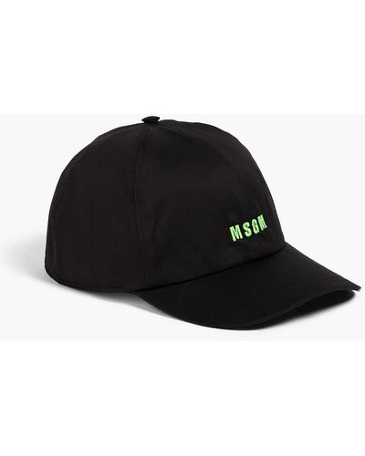 MSGM Embroidered Twill Baseball Cap - Black