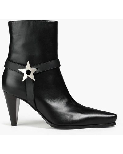 Giuseppe Zanotti Karmen Appliquéd Leather Ankle Boots - Black