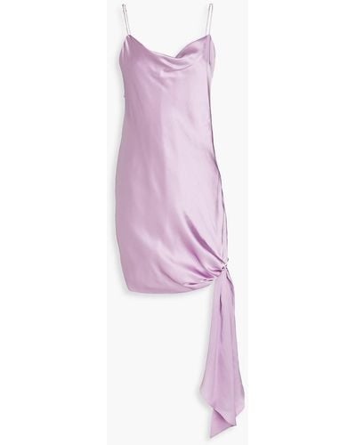 Cinq À Sept Ryder Draped Silk-satin Mini Dress - Pink
