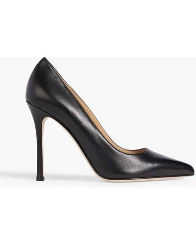Sergio Rossi New Secret 105 Leather Court Shoes - Black