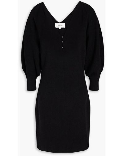 Ba&sh Hazia Ribbed-knit Mini Dress - Black