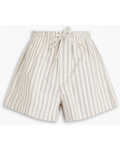 Holzweiler Striped Cotton Shorts - White