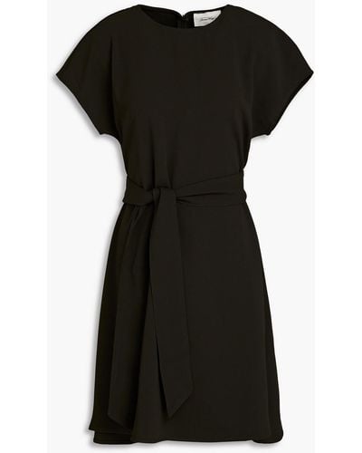 American Vintage Belted Crepe Mini Dress - Black