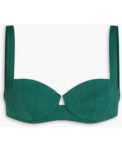 Onia Danica Ribbed Underwired Bikini Top - Green