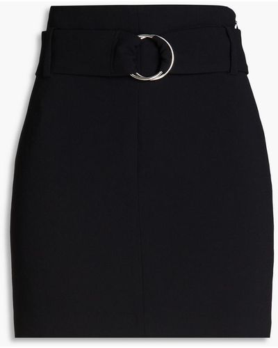 IRO Belted Crepe Mini Skirt - Black