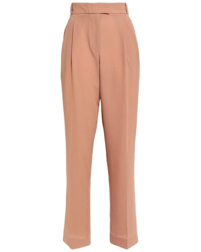 Emilia Wickstead Don King Wavecropped Pleated Crepe Straight-leg Pants - Natural