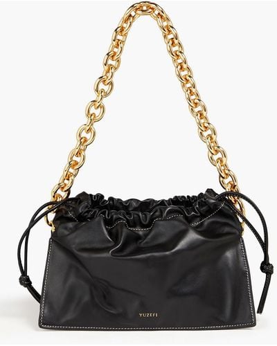 Yuzefi Bob Leather Shoulder Bag - Black