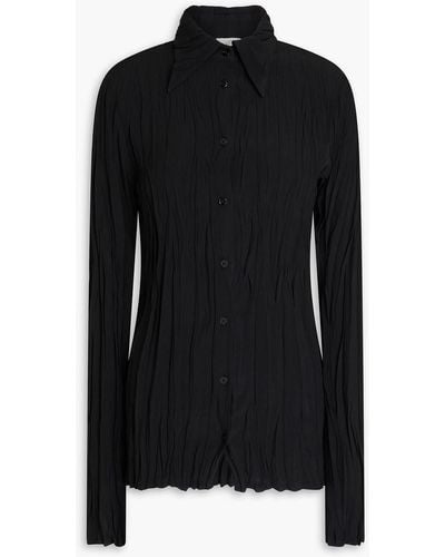 BITE STUDIOS Maisie Crinkled Crepe Shirt - Black