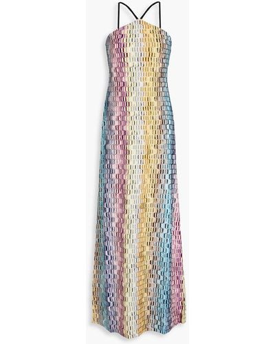 Missoni Metallic Crochet-knit Maxi Dress - White
