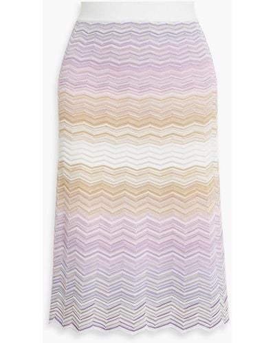 Missoni Crochet-knit Cotton-blend Skirt - Pink