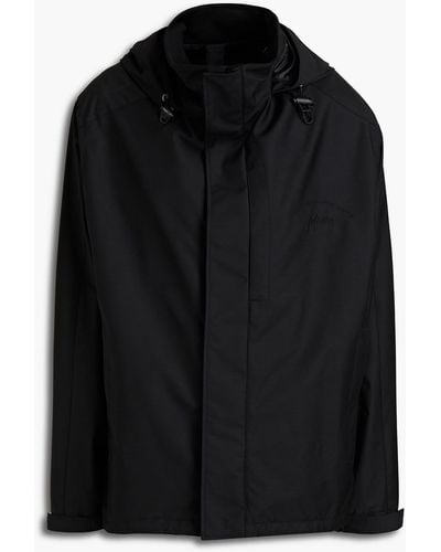 Brioni Wool-blend Twill Hooded Jacket - Black