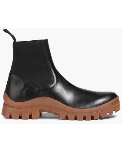 Atp Atelier Catania Leather Ankle Boots - Black