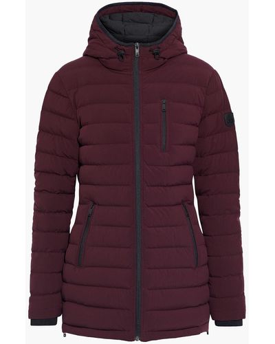 Moose Knuckles Rockcliff Quilted Shell Hooded Down Jacket - Purple