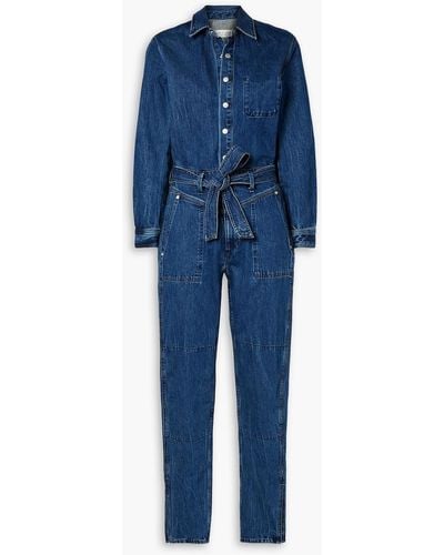 Rag & Bone Mia Denim Jumpsuit - Blue