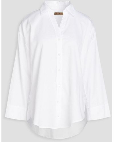 Enza Costa Cotton-poplin Shirt - White