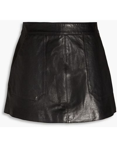 Envelope Hill Leather Skirt - Black