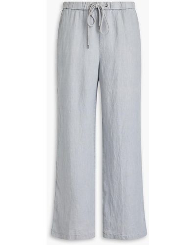 James Perse Linen Wide-leg Trousers - Grey