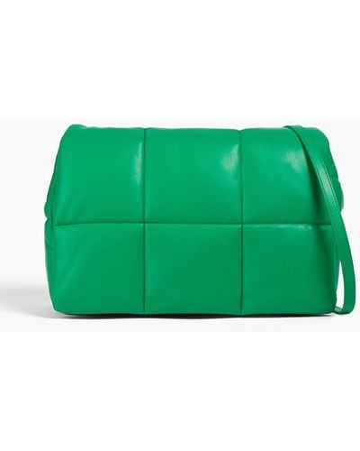 Stand Studio Wanda Quilted Faux Leather Clutch - Green