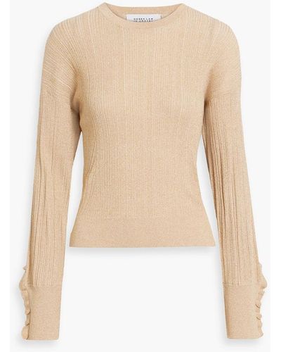 10 Crosby Derek Lam Ribbed Cotton-blend Sweater - Natural