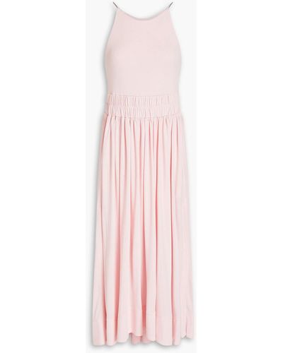 3.1 Phillip Lim Gathered Jersey Midi Dress - Pink