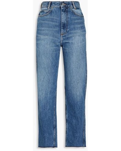Sandro Hoch sitzende jeans mit geradem bein in ausgewaschener optik - Blau