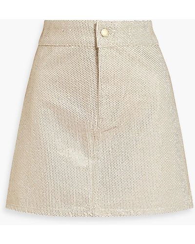 Triarchy Ms. Crystal-embellished Denim Mini Skirt - Natural