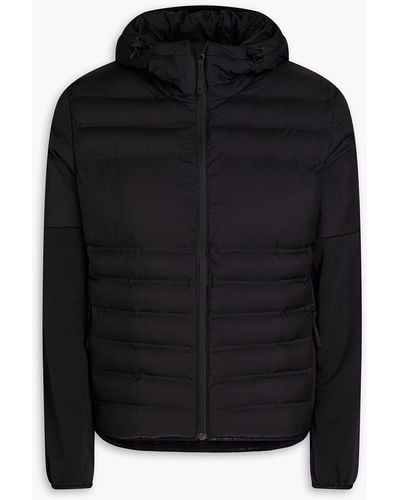 Aztech Mountain Quilted Fleece-paneled Shell Hooded Ski Jacket - Black