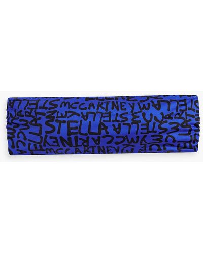 Stella McCartney Logo-print Bandeau Bikini Top - Blue