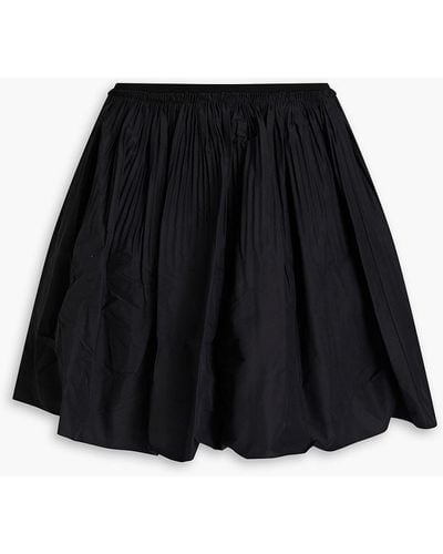 RED Valentino Plissé Cotton-blend Taffeta Mini Skirt - Black
