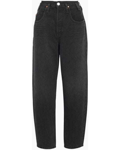 RE/DONE 80s High-rise Tapered Jeans - Black
