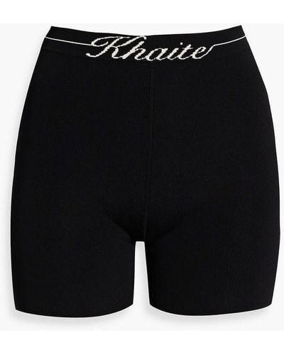 Khaite Bryant shorts aus stretch-strick - Schwarz