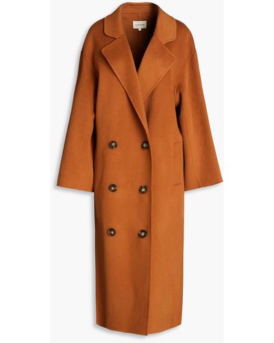 Loulou Studio Wool And Cashmere-blend Felt Coat - Orange