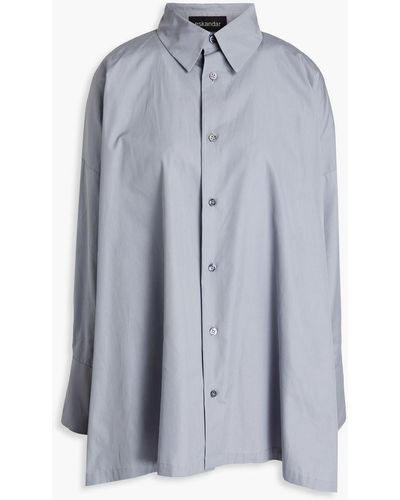 Eskandar Cotton-poplin Shirt - Blue