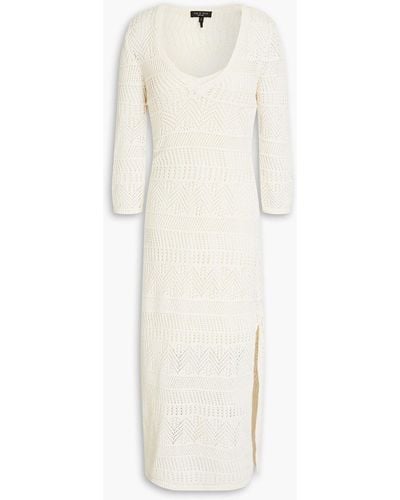 Rag & Bone Renee Crochet-knit Cotton-blend Midi Dress - White