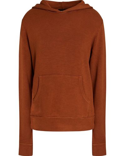 Monrow French Terry Hoodie - Brown