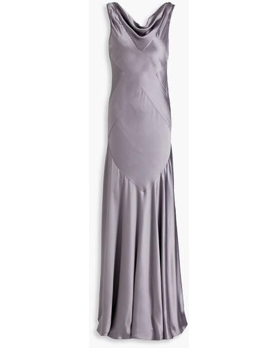 Nicholas Senie Draped Satin Gown - Purple