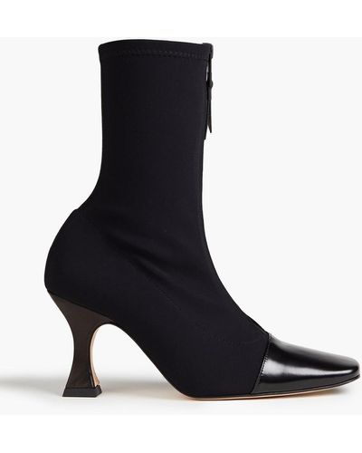 Miista Olga Neoprene And Leather Ankle Boots - Black