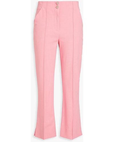 Veronica Beard Kean Tweed Kick-flare Pants - Pink