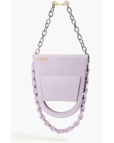 Jacquemus L'envers Suede Shoulder Bag - Purple