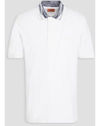 Missoni Poloshirt aus baumwoll-piqué - Weiß