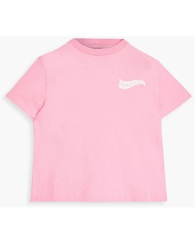 Jacquemus Camargue Logo-print Cotton-jersey T-shirt - Pink
